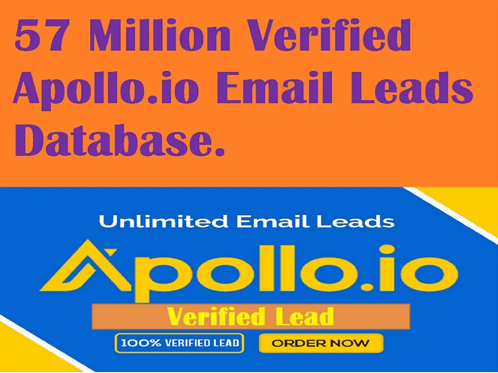 Give You 57 Million Verified Apollo dot io Email Leads Database