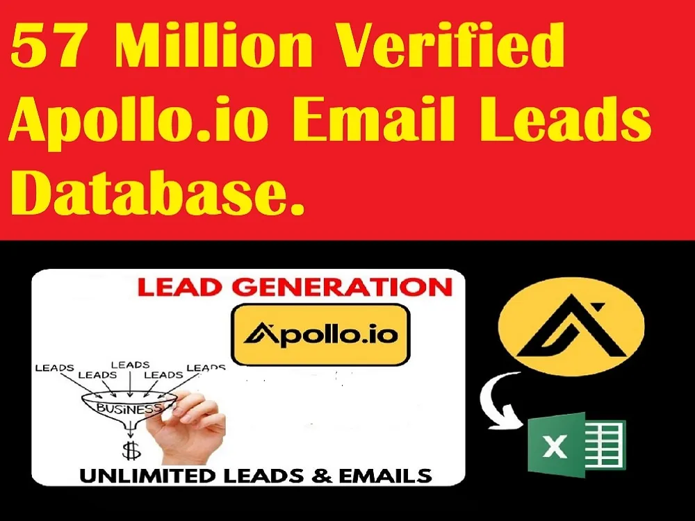 Give You 57 Million Verified Apollo dot io Email Leads Database