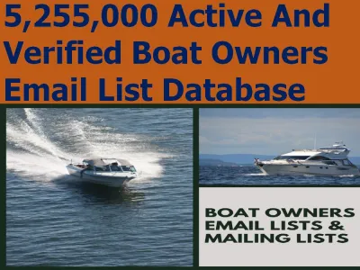 Give You 5,255,000 Active And Verified Boat Owners Email List Database