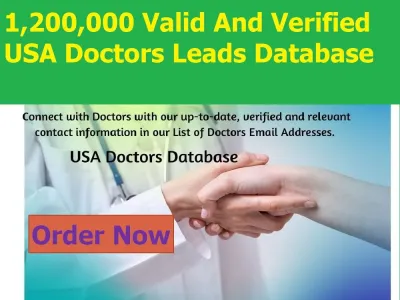 Provide You 1,200,000 Valid And Verified USA Doctors Email Leads Database