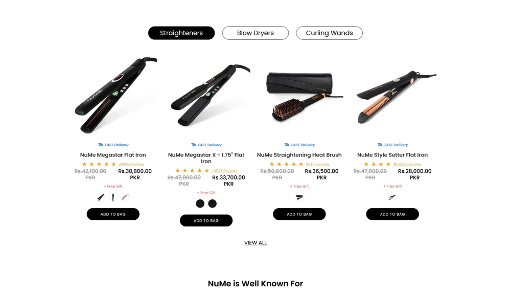 Nume Hair Shopify Store | Theme Customization